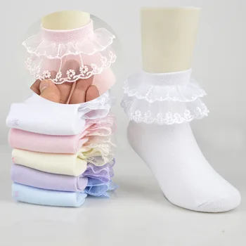 Girls Lace Ruffle Socks 1