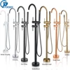 POIQIHY Matte Black Floor Mounted Bathtub Shower Faucet Dual Handle Freestanding Swivel Spout Faucet Clawfoot Bathtub Mixer Tap 1