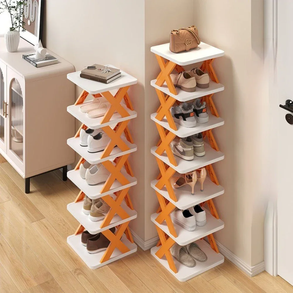 Shoe Rack 2-layers Detachable Stackable Simple Shoes Storage Organizer For Livingroom