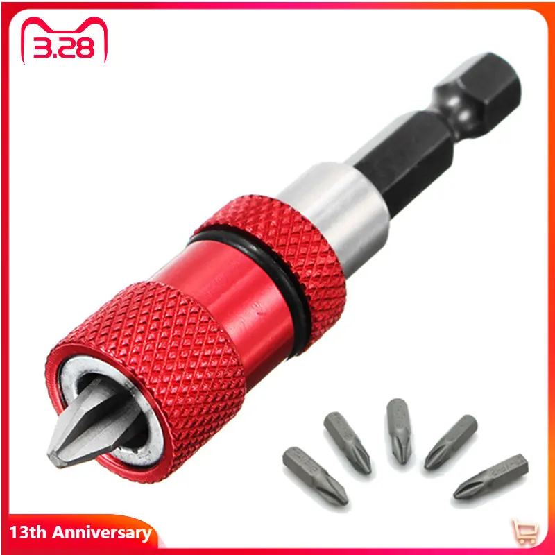 Adjustable Screw Depth Screwdriver Bit Holder 1/4 Inch Hex