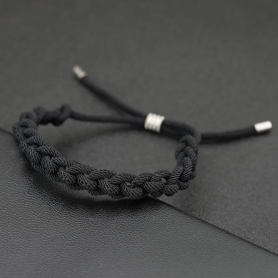 Noter Einzigartiges geflochtenes Armband mit einem Strang, verstellbar, Unisex, ausgewählte Güteklasse A, 3 mm Schnur, 6 Farboptionen, Paar-Handgelenk-Accessoires – Detail 11