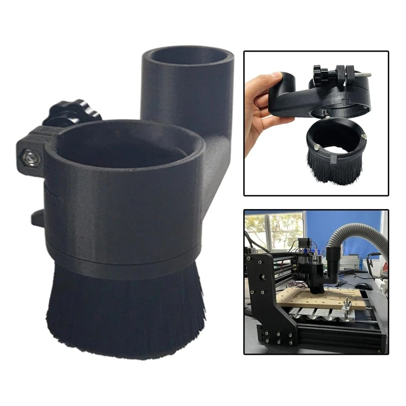 Router Dust Cover Dwan Router Dust Cover Shoe 52mm /65mm /80mm Spindle For Engraving Machine Brush Cleaner Woodworking Tools