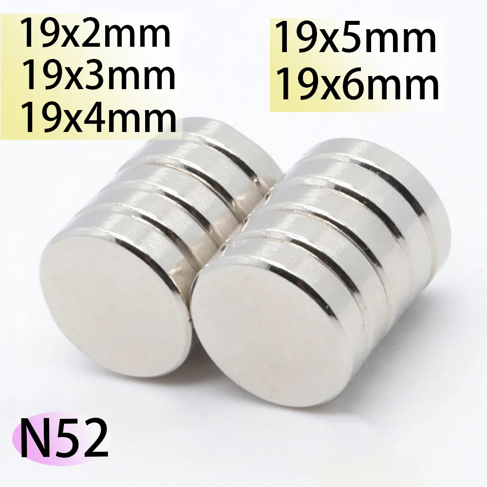 N52 19X3 19X4 Magnet Strong Disc NdFeB Wheel Round Neodymium Magnetic n52-19x3-19x4-magnet-strong-disc-ndfeb-wheel-round-neodymium-magnetic