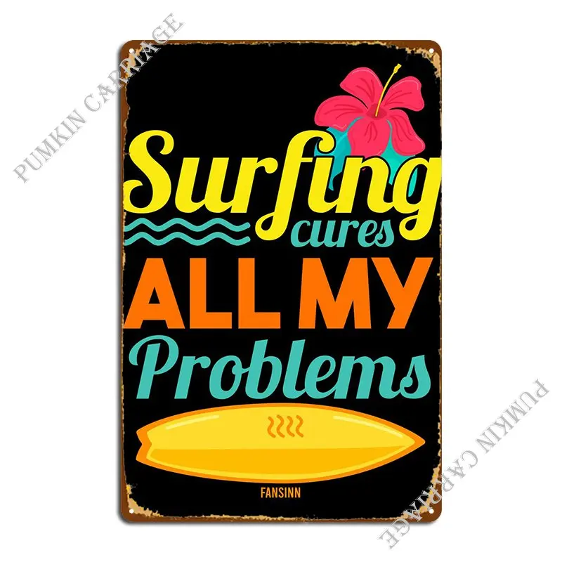 

Surfing Metal Sign Garage Customize Custom Printed Create Tin Sign Poster