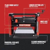 Planer, 15 Amp, For Benchtops, Two Knife Solid Steel Cutter Head (CMEW320) 2