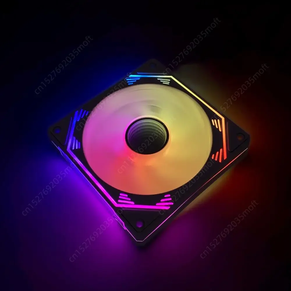 PC 컴퓨터 케이스 냉각 선풍기 유압 베어링, 데스크탑용 ARGB 섀시 라디에이터, 120mm 섀시 팬, 1800 RPM 4 핀 PWM, 5V 3 핀