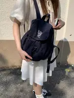 Korean Sle Large Capaci Canvas Cuter Bag Dstring Bapa Commuter Student Class Bag Soft Polyester  Foldable