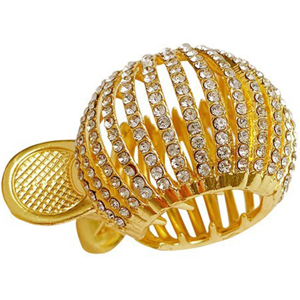 

Rhinestones Bun Grip Hair Claw Clip for Women French Accessories Girls Ponytail Holder Miss
