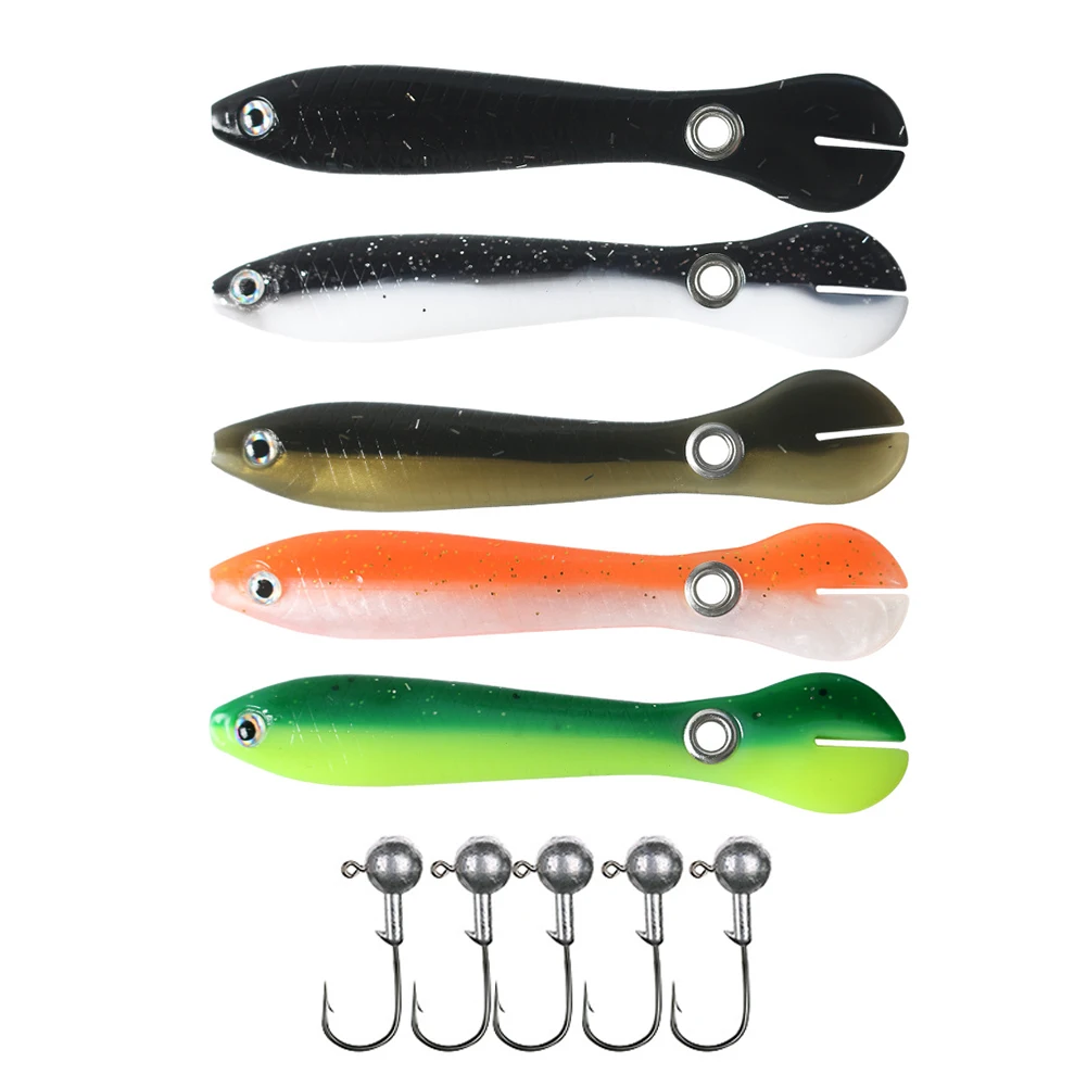 5/10pcs Silicone Soft Bait 10cm 6g Wobbler for Bass/Pike Crankbaits Fishing  Artificial Swimbait Moving Bait Fishing Accessories