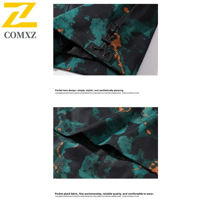 COMXZ Outdoor Adventure Men Jacket Hooded Wind Resistant Motorcycle Coat Casual Urban Style Light Autumn New Men Apparel