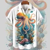 3d Printed Marine Life Octopus Pattern Summer Men's Casual Short-sleeved Shirt Street Hip-hop Trend Tops Oversized T-shirt S-5XL 1