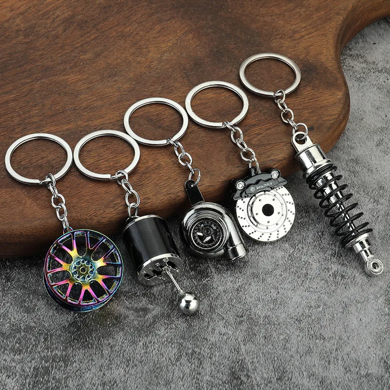 

Car Speed Gearbox Gear Head Keychain Manual Transmission Lever Metal Key Ring Car Refitting Metal Pendant Creative Keychain