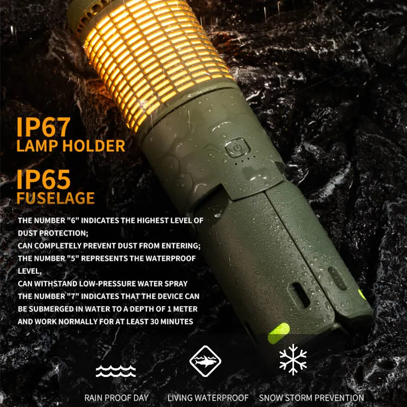 Folding Camping Light Portable Telescopic Lanterns Built-in 10000mAh Outdoor Waterproof Magnetic Lamp With Triangle Stand Base 4