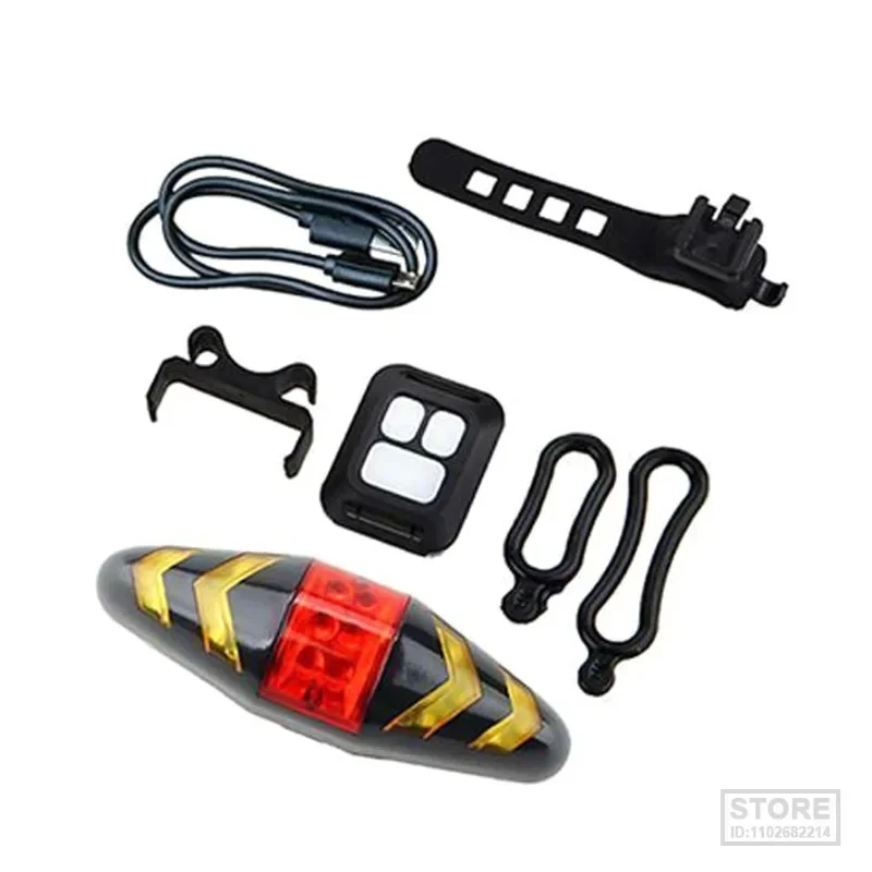 

USB Перезаряжаемый умный сигнал поворота для велосипеда, задний фонарь для велосипеда, умный задний фонарь с дистанционным управлением