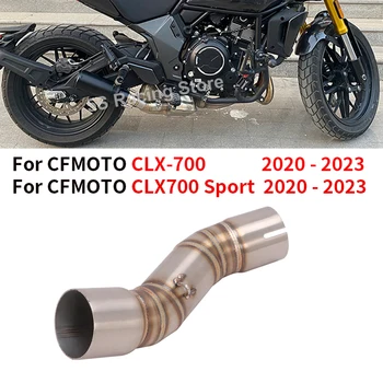 Slip-on For CFMOTO CLX-700 CLX700 Sport 2020 2021 2022 2023 51mm Motorcycle Exhaust Espace Muffler Moto Modifided Mid Link Pipe