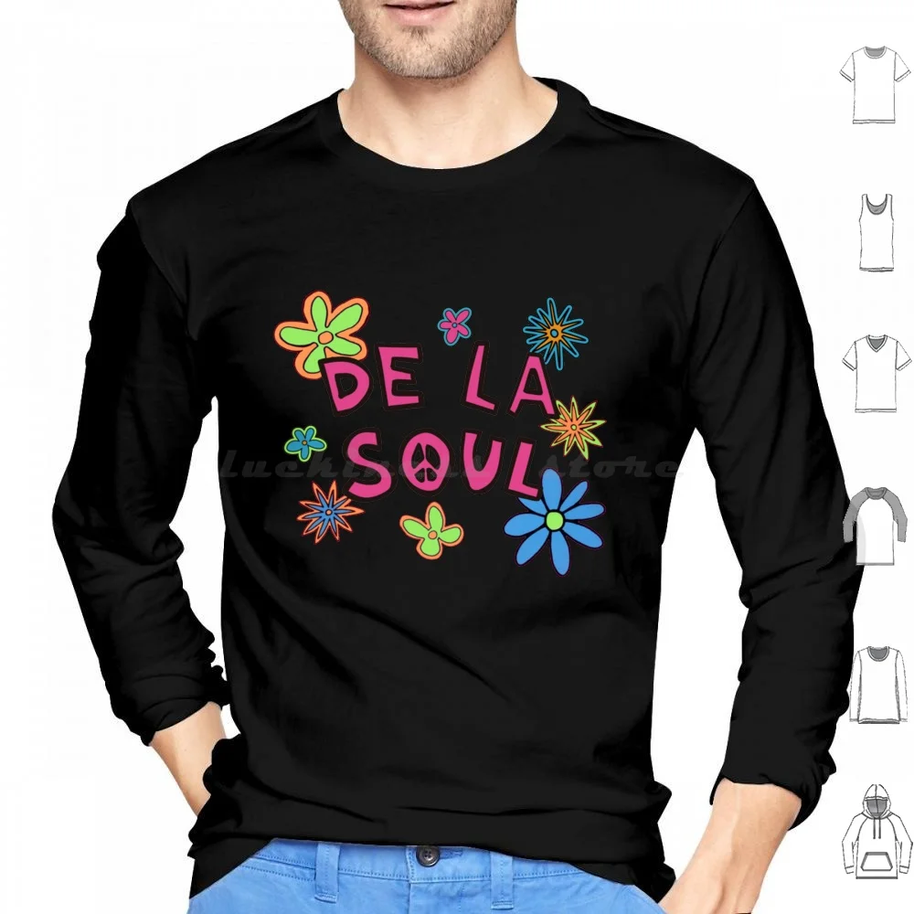 De La Soul Pattern Felpa Con Cappuccio Cotone Manica Lunga Rap Hip Hop Clan Rza Clan Gza Odb Music 90S Method Man Cream Rapper Hiphop Ol