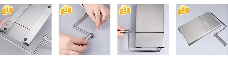 Description Picture 4 of item10-100Pcs 304 Stainless Steel Cheese Slicer Wire Replacement Cheese Cutter Wire for Block Cheeses Butter Cutting Board Wire