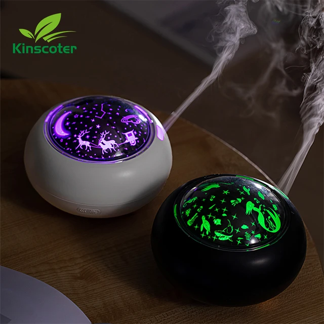 Difusor De Aceites Esenciales Eléctrico, Humidificador De Aire Ultrasónico  De 220ml, Nebulizador Led, Luz Nocturna Estrellada, Regalo - Humidificadores  - AliExpress