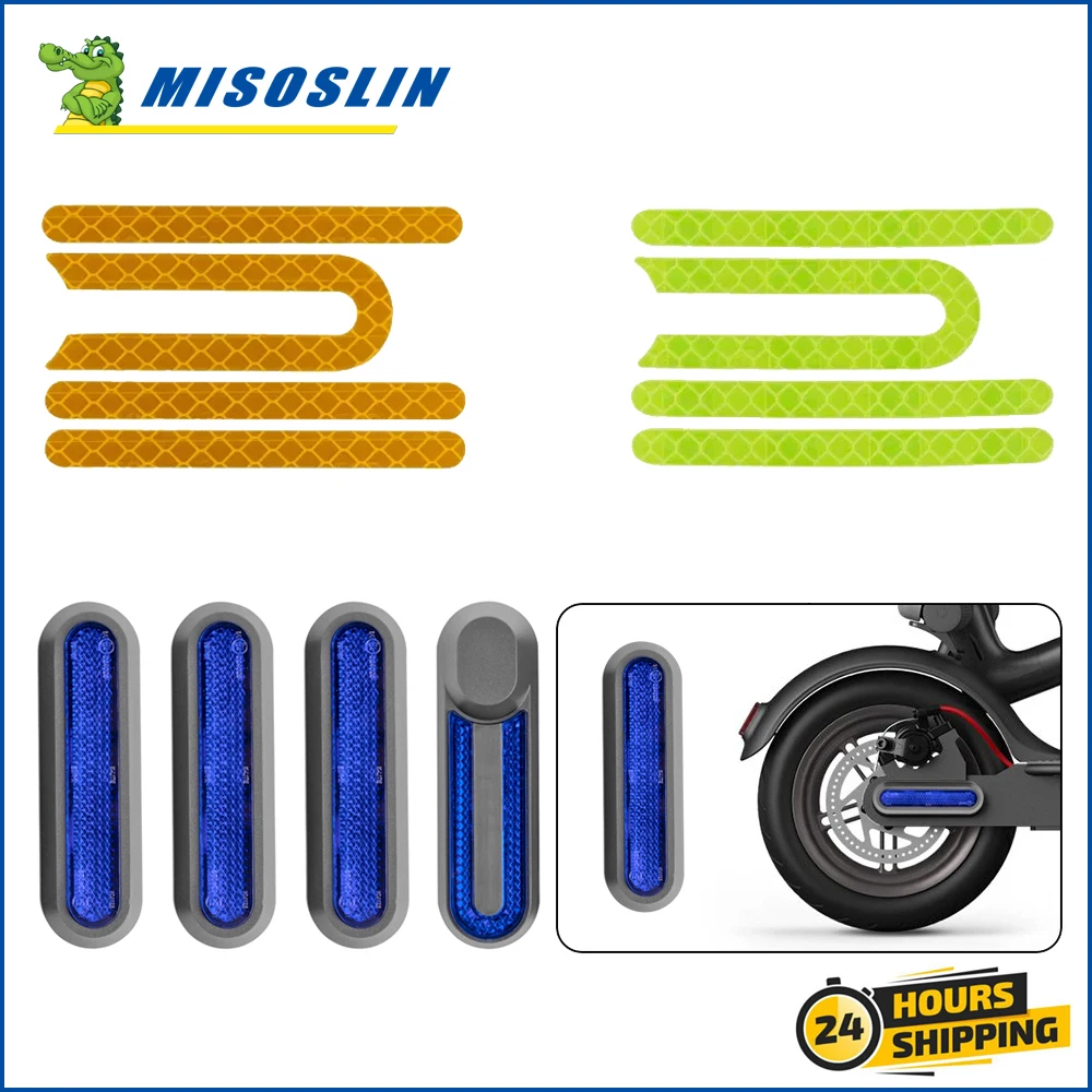 Per Xiaomi/Mijia Scooter Elettrico Pro 2/1S/M365/Pro/Mi3 Copriruota Scooter Anteriore Posteriore Sicurezza Riflettente Decorazione Adesivi