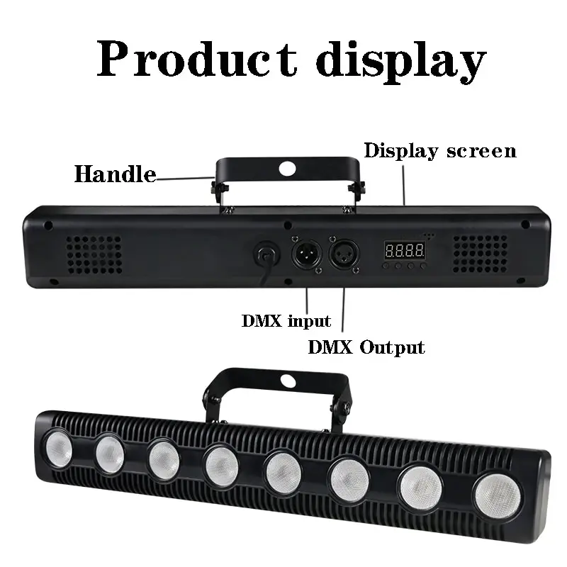 8LED RGB 사운드 파티 조명, 음악 스트로브 LED 파 라이트, DJ 디스코 워싱 라이트, DMX512 워시 램프, 무대 DJ 장비, 웨딩 크리스마스