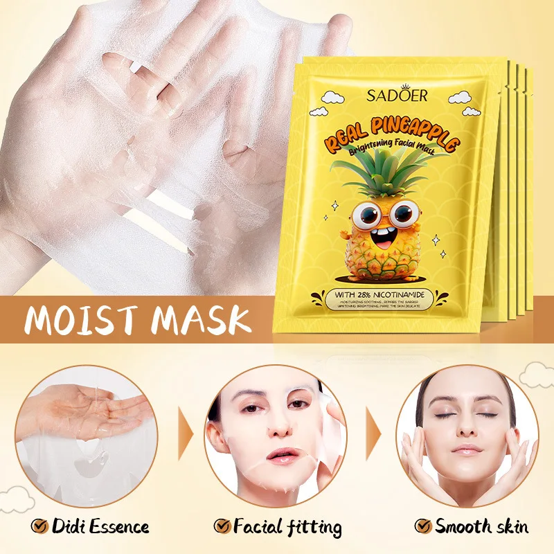 8pcs SADOER Fresh Fruits Face Mask Facial skincare Moisturizing Brightening Firming Hydrating Facial Masks for Face Skin Care