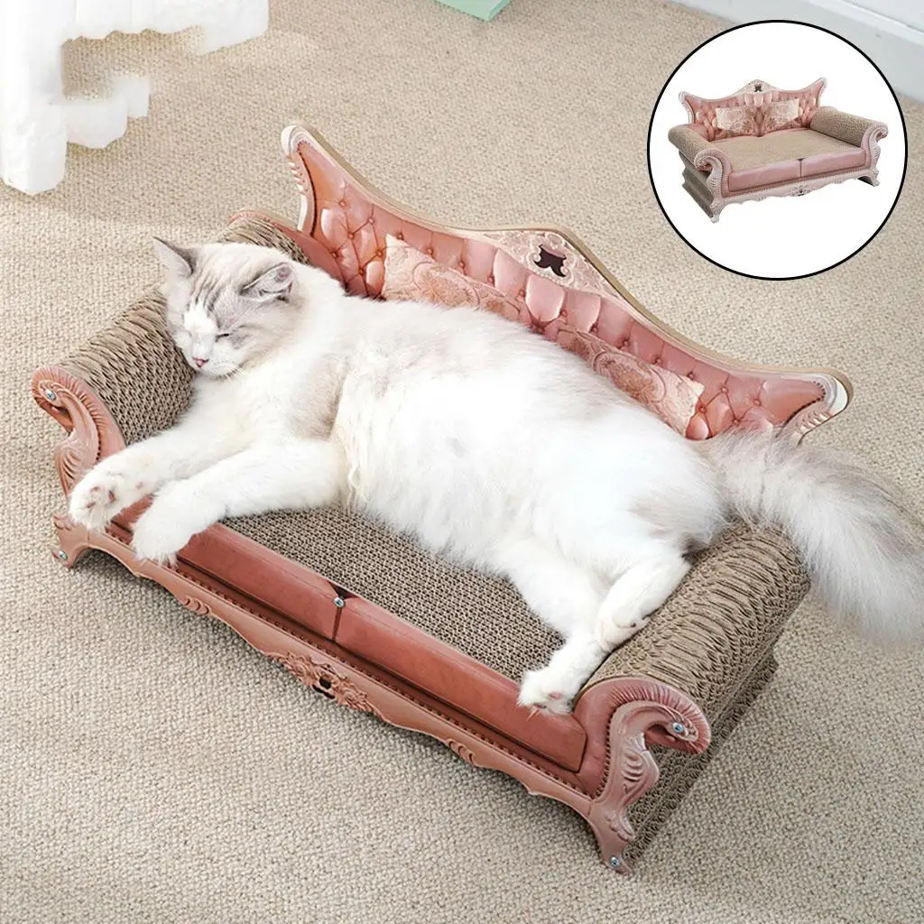 2x Cat Scratch Cardboard Catnip Scratching Pad Scratcher Lounge Sofa Bed  Post