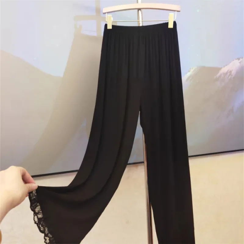 Simple Casual Home Pants Women's Sleepwear Bottoming Pure Color Spring Autumn Comfortable Soft Fabric Breathable
