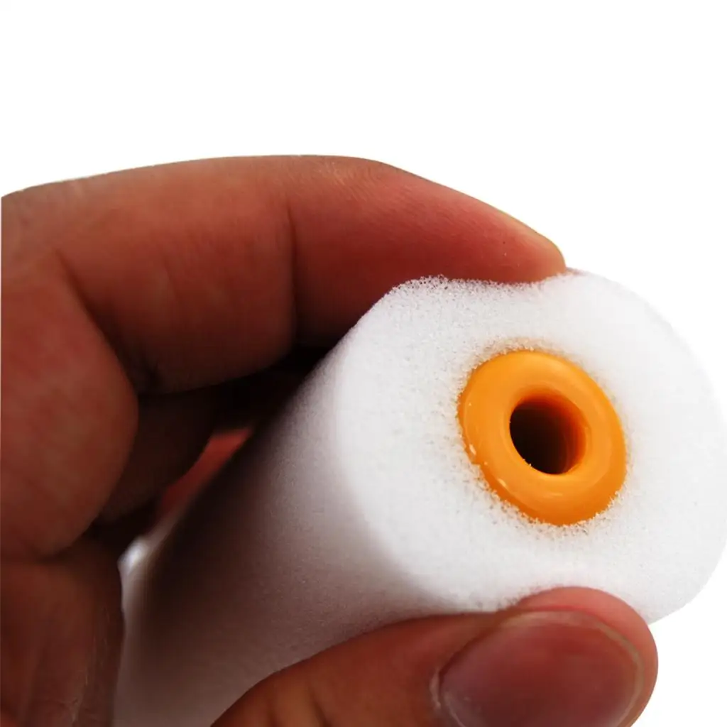 내구성 있는 폼 페인트 롤러 슬리브 세트 미니 브러시 헤드 화이트 스펀지 페인팅 도구 (워크샵 시트 페인팅 아트용)