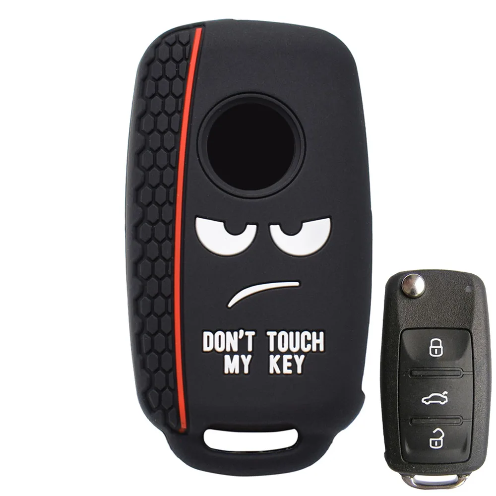 

Silicone Car Key Case Remote Fob Cover For VW Polo Bora Beetle Tiguan Passat Golf For Skoda Fabia Octavia For Seat Leon Toledo
