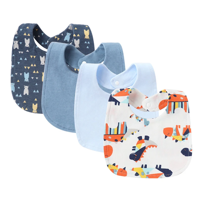 4Pcs Baby Bibs Burp Clothes Cotton Newborn Bibs for Girls Boys Baby Stuff Infant Accessories Toddler Saliva Towels Baby Care 4