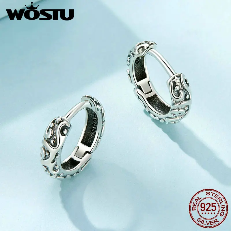 925 Sterling Silver Vintage Hoop Earrings For Women - Fine