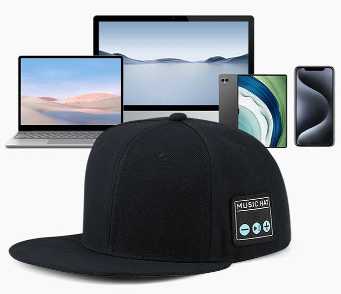 Wireless Bluetooth 5.4 dual speaker outdoor sports music playback duckbill hat_voghion.com