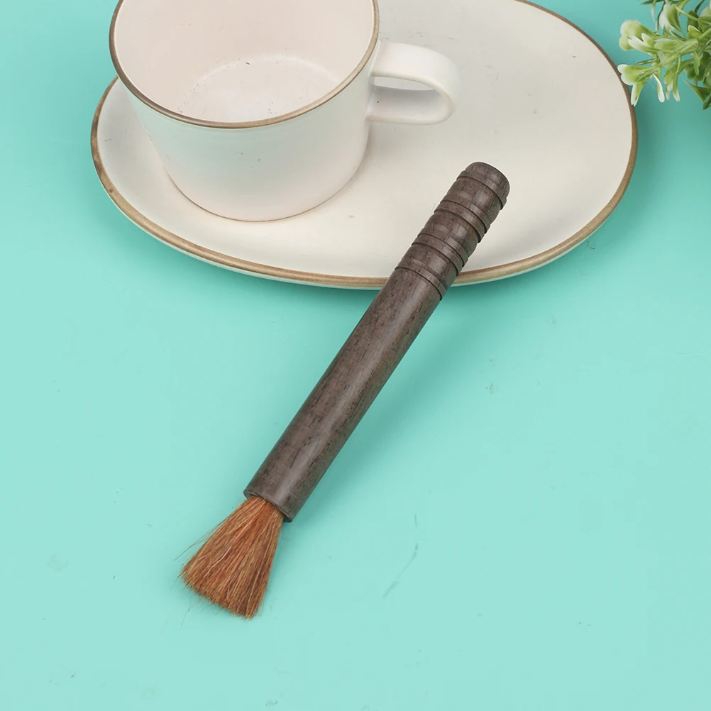 Natural Wood Long Handle Soft Hair Teapot Brush Household Kitchen Tools