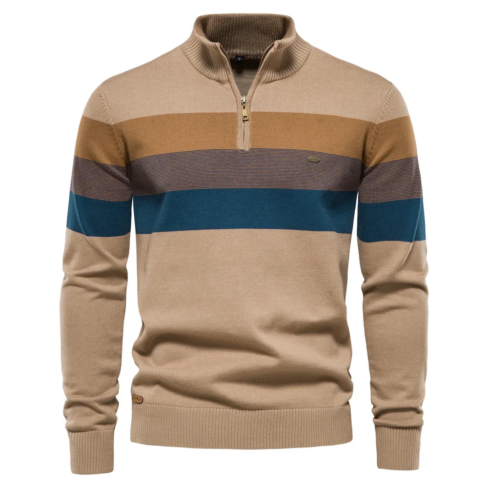 Half High Collar Cotton Men Autumn Clothes
