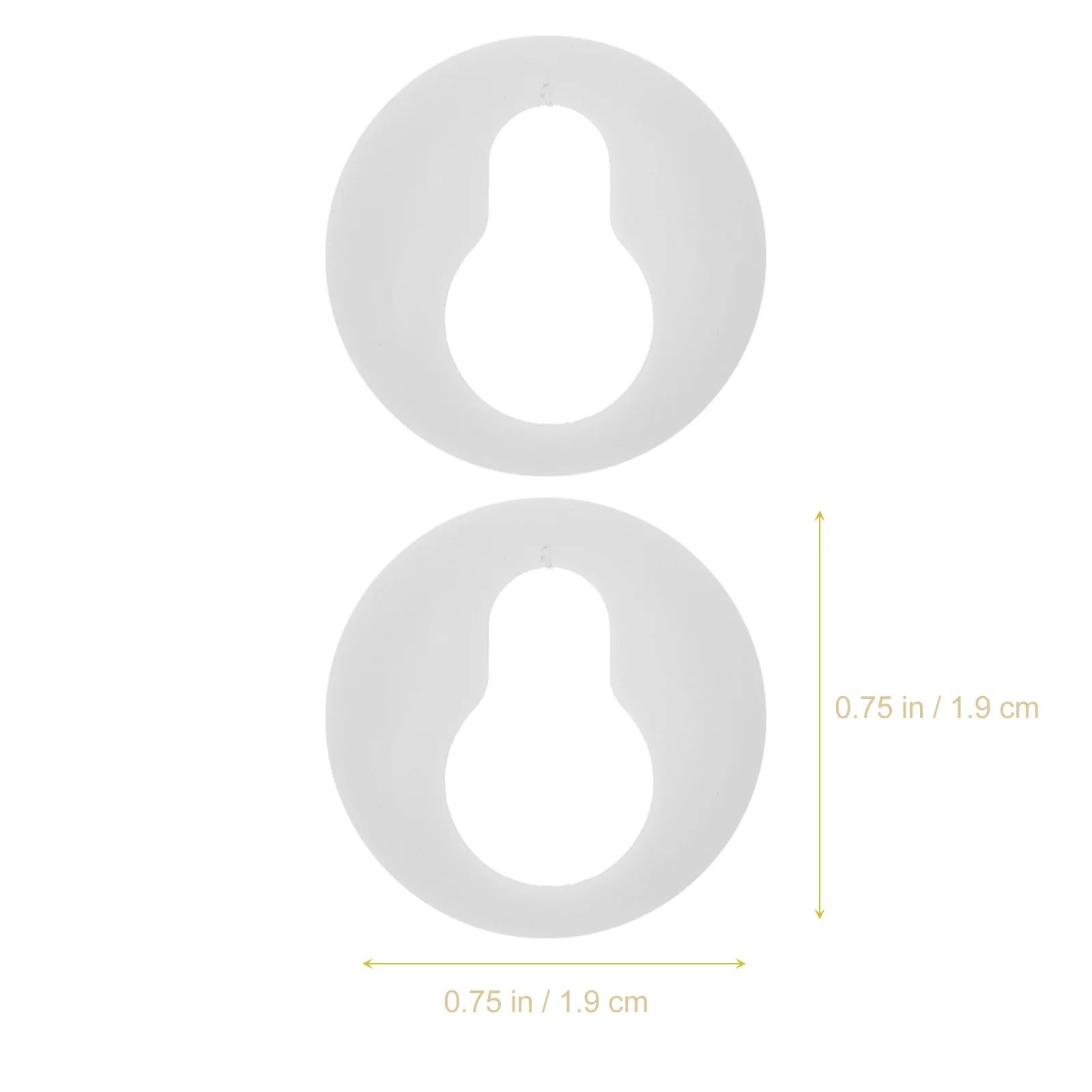 50 Pcs Photo Frame Accessories Picture Small Clips for Wall Hanger Plastic Keyhole Round Fastener