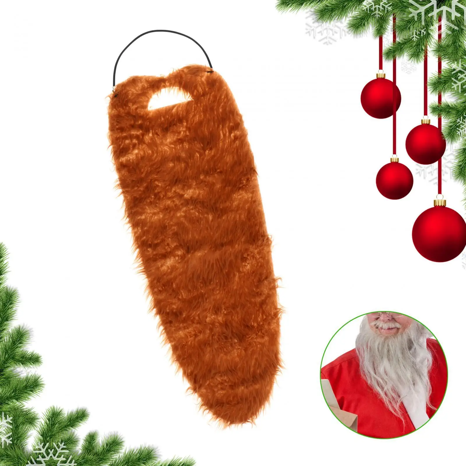 Fake Long Beard Costume Realistic Whisker Cosplay Xmas Santa Claus Beard for Carnival Festive Halloween Performance Men Women