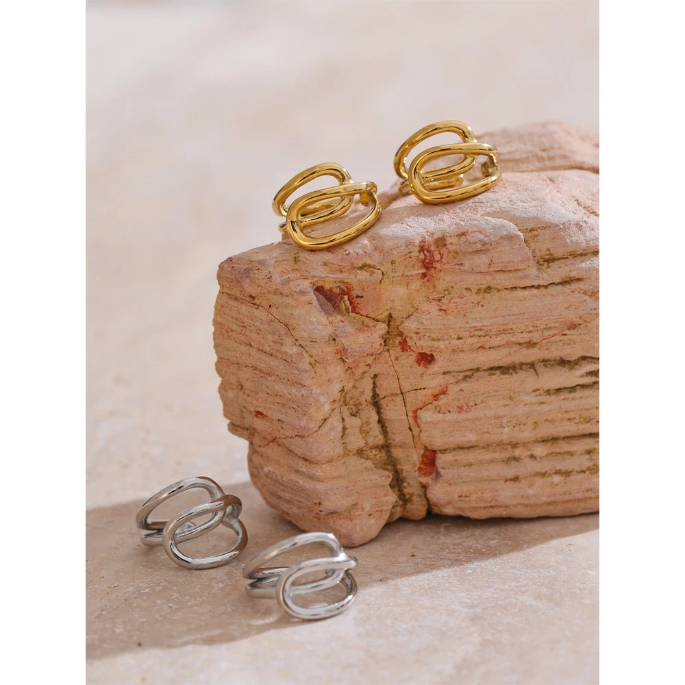 Yhpup Stainless Steel Earrings