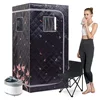 Portable Steam Sauna Full Dimension Personal Home Sauna With 4L Steam Generator And Remote Timer 1