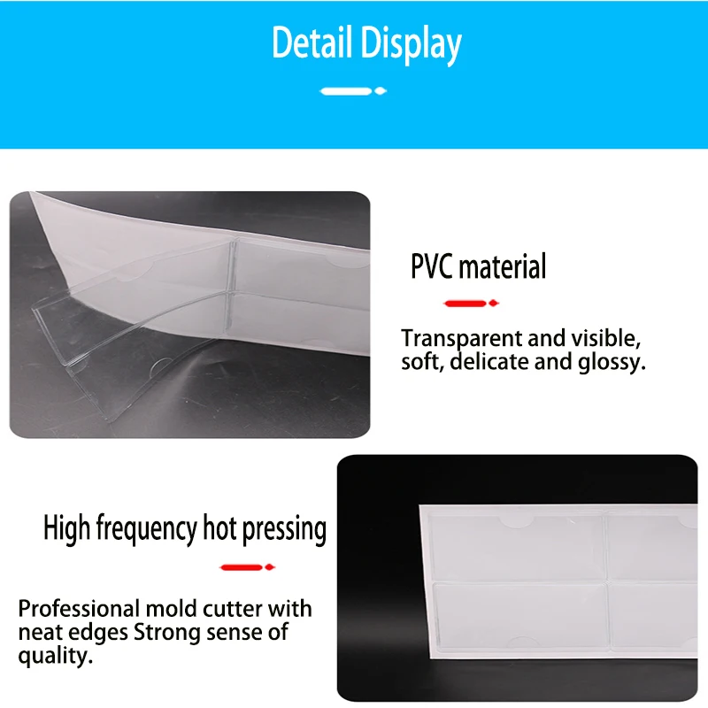 Transparent Windshield Parking Pass Holder with Adhesive Protective Film