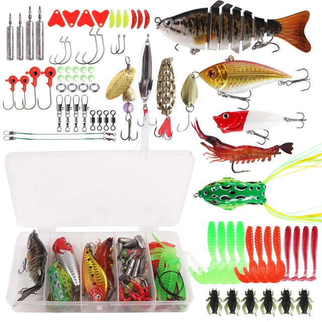 83pcs Fishing Lures Kit for Bass Trout Salmon Fishing Accessories Tackle  Tool Fishing Baits Swivels Hooks - AliExpress