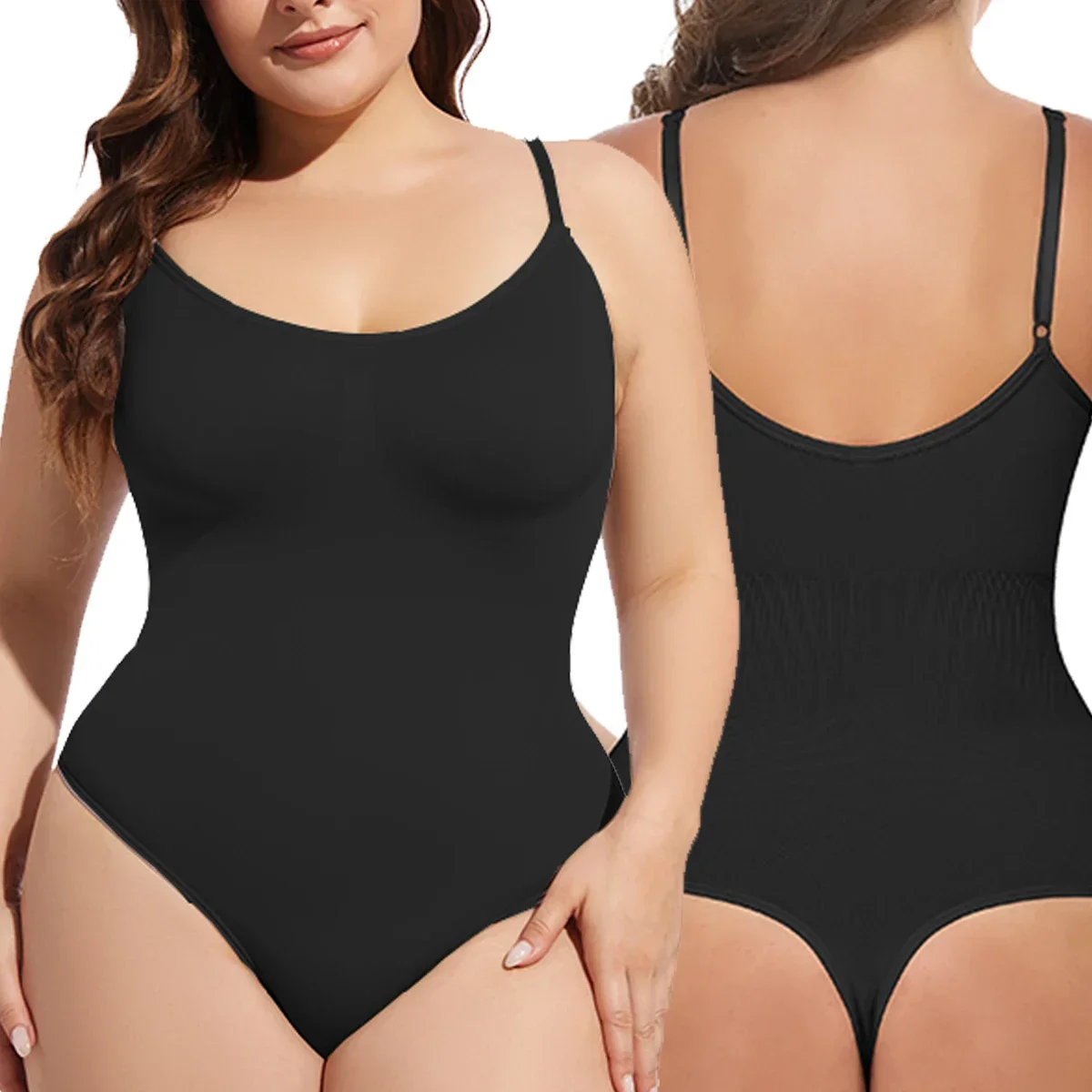 Body grande taille femme dodue contrôle du ventre Shapewear chemise à bascule surdimensionné dames combinaison serrée pour les femmes obese