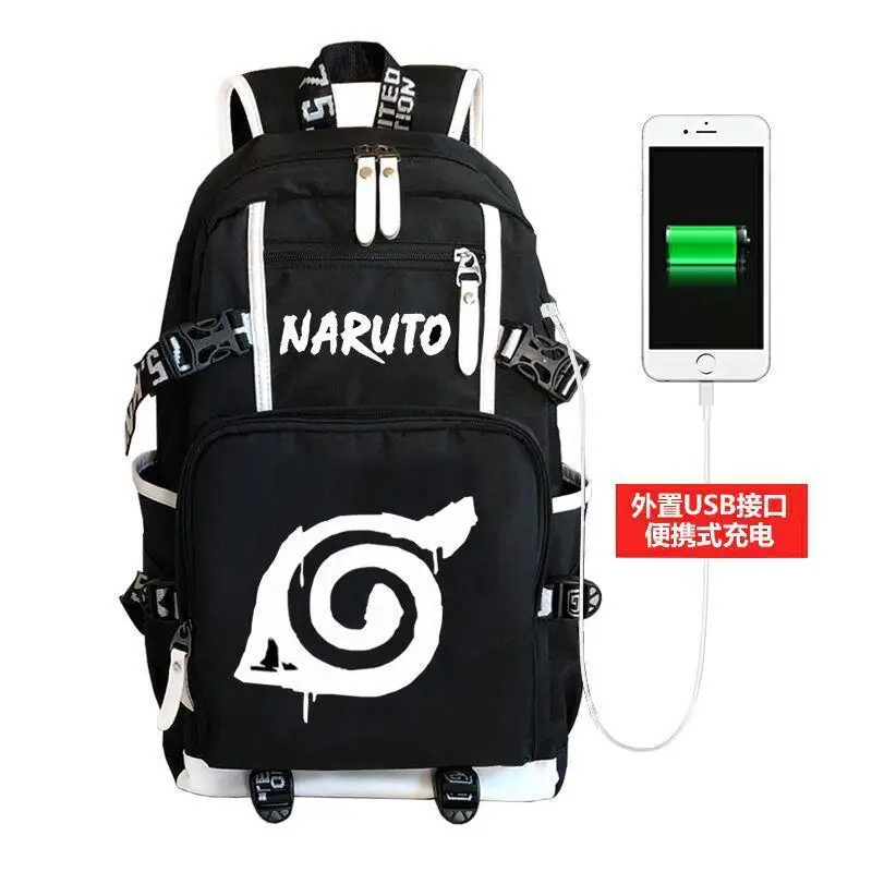 

Naruto Schoolbag Anime Peripheral Uchiha Sasuke Itachi Naruto Kakashi Computer Bag Travel Backpack