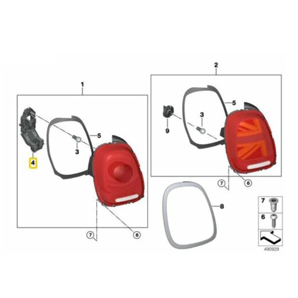 

Brand New Light Lamp Socket Parts & Accessories 63217361305 For Cooper F55-F57 For Mini L=R Rear Taillight Bulb Holder
