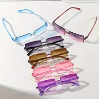 6pcs Rectangle Fashion Sunglasses For Women Men Cute Candy Color Decorative Shades Sun Glasses UV400 - Image 3