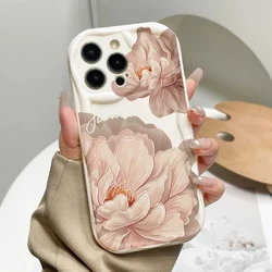 Peony Rabbit Flower Transparent Retro Soft Case Cover - Pixel 9 (S24779)
