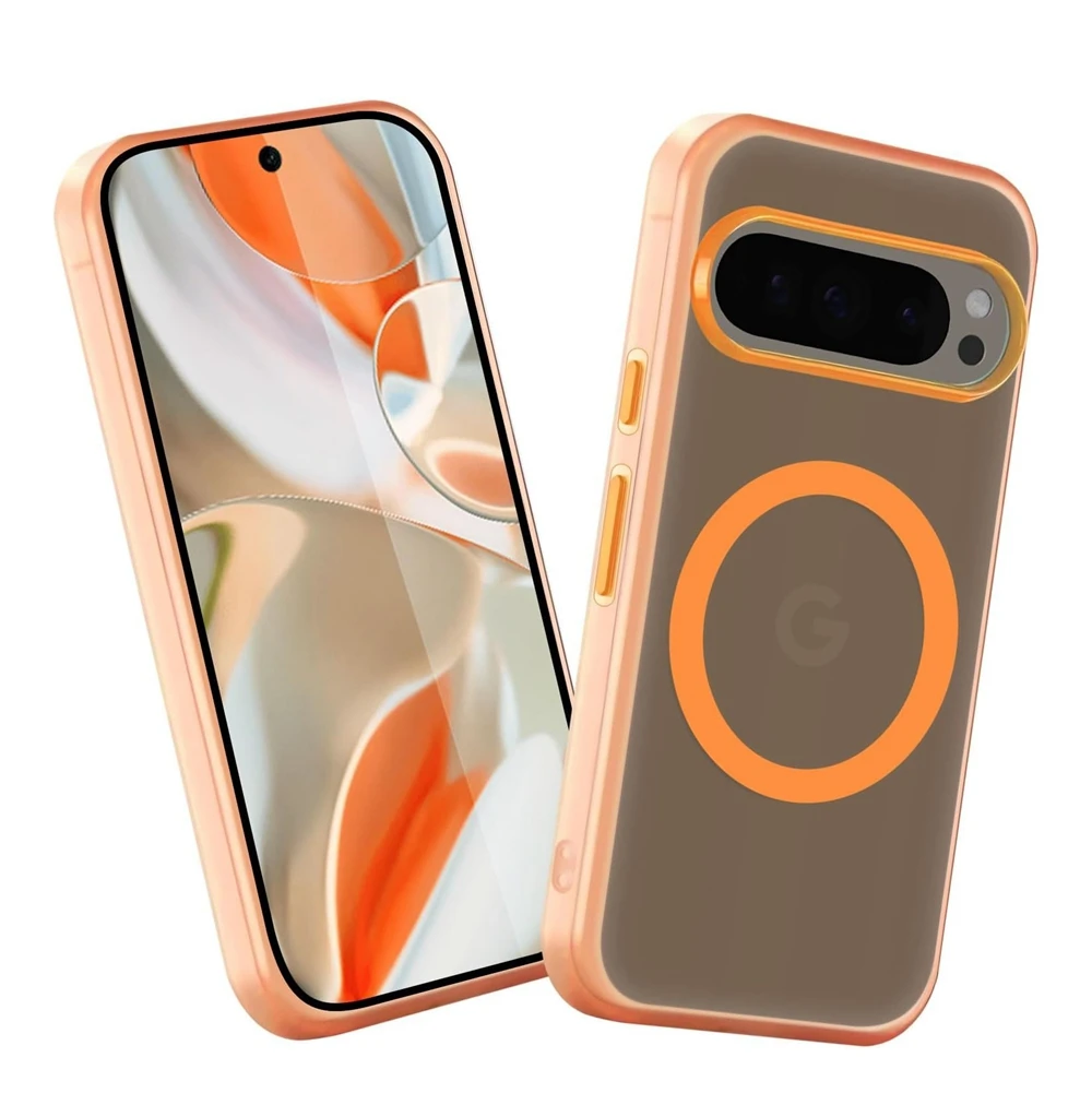 Candy Color Matte Clear Magnetic Case with Wireless Charging Frosted Finish