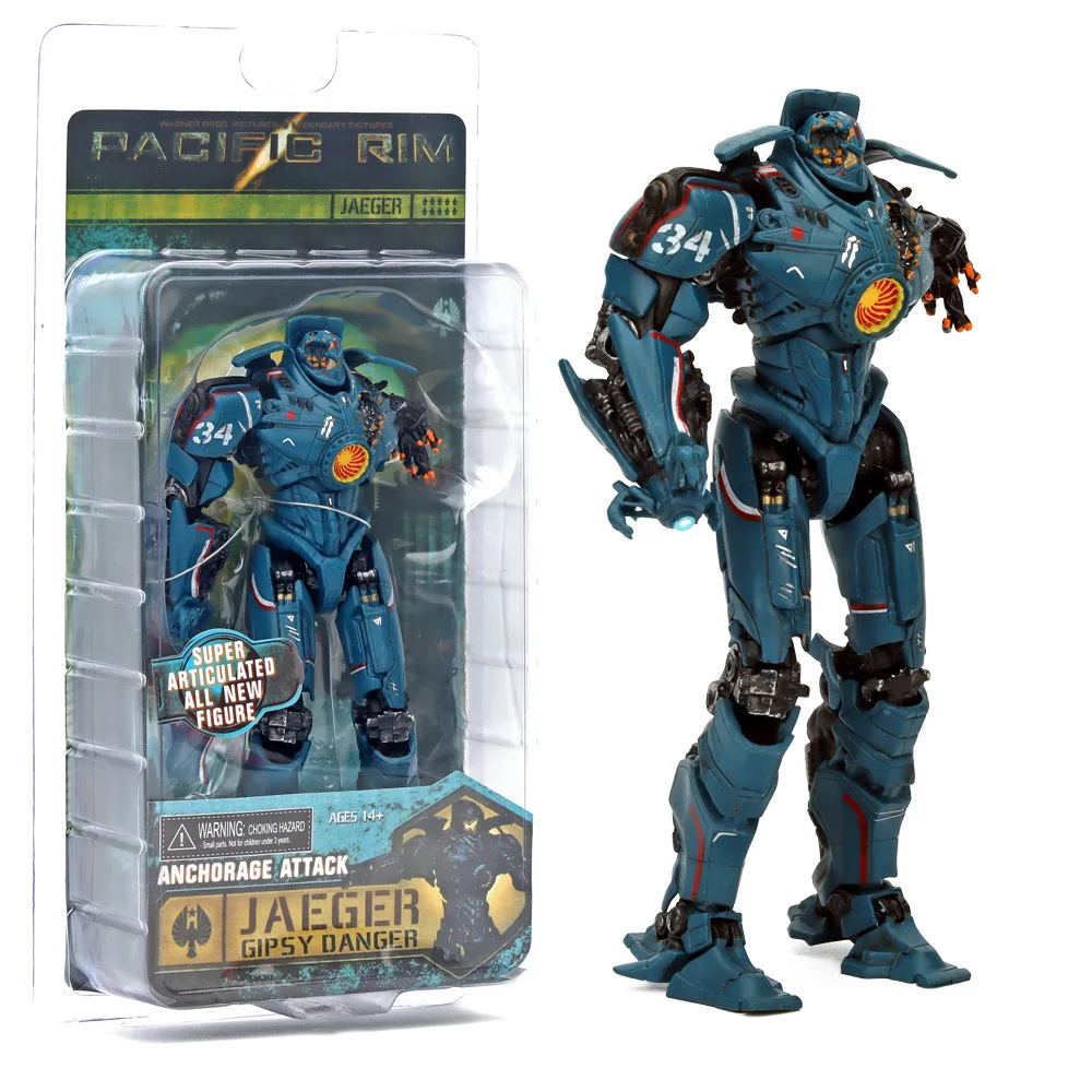 thumbnail image 1 of NECA Pacific Rim Mecha Hunter Deluxe Gipsy Danger carmesí Typhoon Striker, figura de acción, juguetes de modelos de colección de PVC, 1 of 4