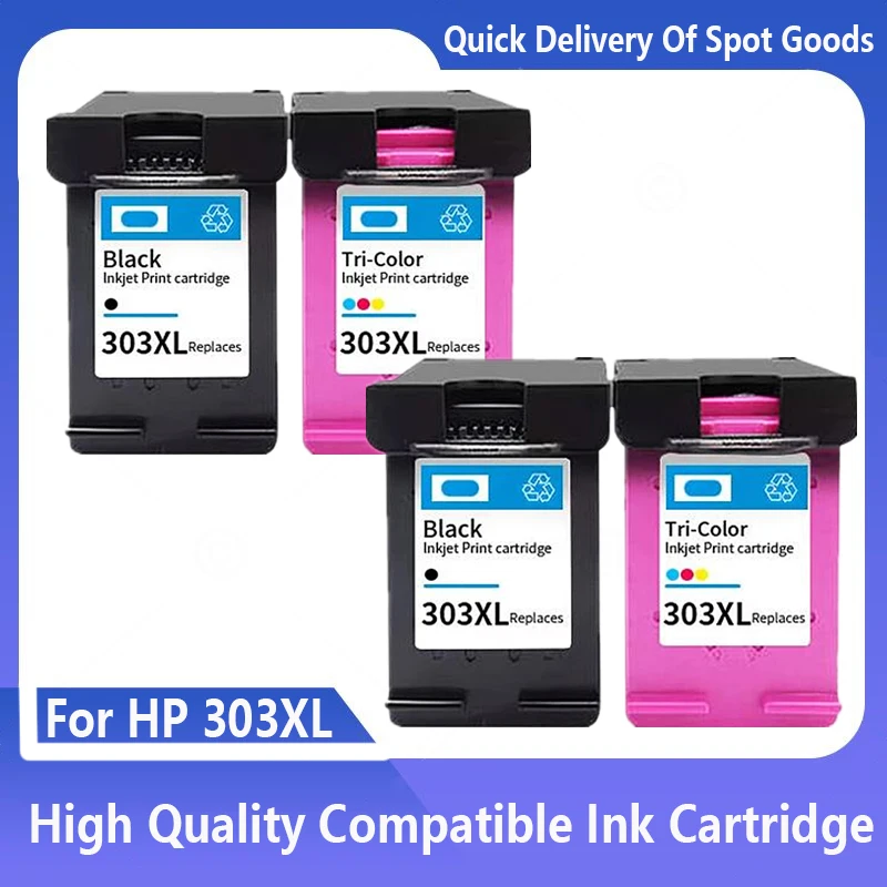 Cartuccia D'Inchiostro 303Xl Compatibile Per Stampante Hp 303 Hp303 Hp303Xl Envy Photo 6220 6222 6230 6232 6252 6255 6234 7130 7134