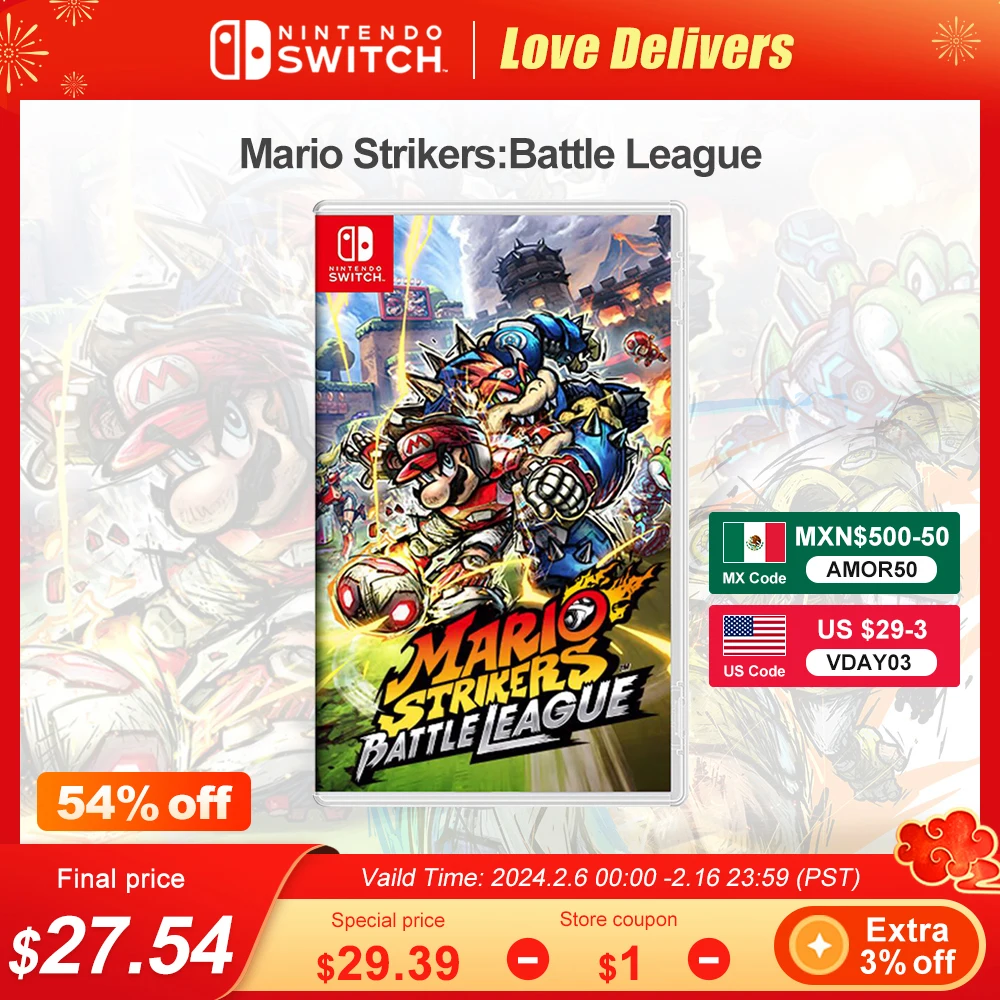 Mario Strikers Battle League Nintendo Switch Offerte Di Gioco 100% Scheda Di Gioco Fisica Ufficiale Per Switch Oled Lite Console Di Gioco