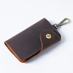 Premium Leather Multifunctional Key Organizer and Wallet (Coffee)